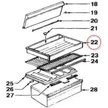 Bac a viande repere 22 pour refrigerateur Brandt 41X2990