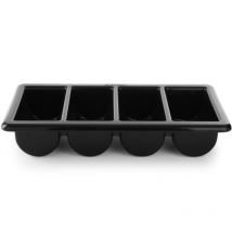Récipient à couverts GN1/1 4 pièces noir Hendi 552315