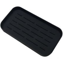 Bac de vidange en silicone épais et portable pour évier de cuisine, tapis de séchage de vaisselle, organisateur de comptoir, rainures profondes, bac