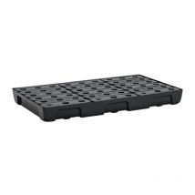 Bac d'étagère 33 l L976xl595xH95 mm polyéth. av. grille pe et dét. de fuites Polyéthylène Avec grille en pe et détect