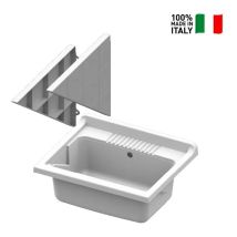 Évier de buanderie en résine 45x50cm – Bac à laver – Matières, Largeur, Mode de fixation, Longueur, Hauteur – Arati Bath & Shower