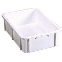 Bac gerbable plastique blanc, capacité 15 litres, dimensions 400 x 300 x 215 mm Gilac