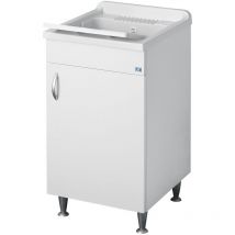 Negrari - Bac à laver avec meuble 50x50 cm blanc mod. Eco