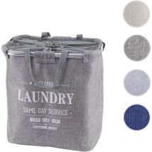 Mendler - Bac à linge HWC-C34, Panier à linge Bac à linge avec cordon de serrage 54x52x32cm 89l - bleu
