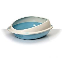 10533 Litière ouverte pour chats SHUTTLE à bords relevés anti-projections 57 cm Couleur: Bleu