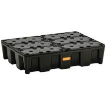 Bac collecteur 60 l L800xB600xH180 mm polyéthylène avec grille en pe polyéthylène avec grille en pe