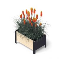 Bac surélevé ergonomique en bois Upyard pour intérieur et extérieur, 58x36x32 cm, bois naturel