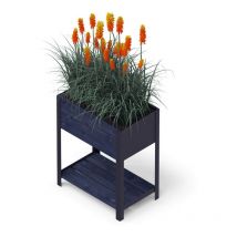 Bac surélevé ergonomique en bois Upyard pour intérieur et extérieur, 58x36x72 cm, noir