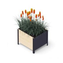 Bac surélevé ergonomique en bois Upyard pour intérieur et extérieur, 58x52x48 cm, bois naturel