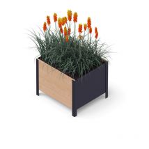 Bac surélevé ergonomique en bois Upyard pour intérieur et extérieur, 58x52x48 cm, brun