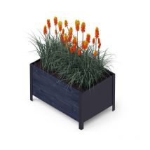 Bac surélevé ergonomique en bois Upyard pour intérieur et extérieur, 78x52x48 cm, noir