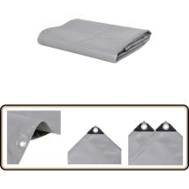 Bâche 650 g / m² 3x4 m Gris - Bâche Imperméable - Bâche De Protection - Bâche Polyester - Bâche Extérieure - Bâche Voiture