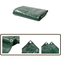 Bâche 650 g / m² 4 x 6 m Vert - Couverture Imperméable - Bâche Extérieure - Bâche Protection Voiture - Bâche Moto - Bâche Chantier