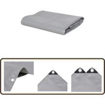 Bâche 650 g / m² 4x5 m Gris - Bâche Imperméable - Bâche De Protection - Bâche Polyester - Bâche 4x5 Mètres - Bâche Grise