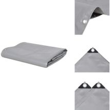 Bâche 650 g / m² 4x8 m Gris - Couverture Extérieure - Bâche Imperméable - Bâche Résistante - Bâche Polyester - Bâche 4x8 Mètres