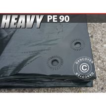 Bâche 6x10m, pe 90g/m², Renforcé, Vert foncé