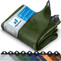 Bâche de protection imperméable 80 g/m² Vert 3 x 5 m