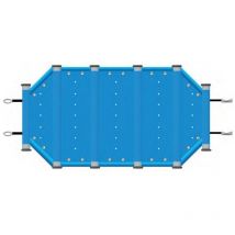 Aqua Product Europe - Bâche à barres sécuribois pour piscine Sunbay - Modèles: Carra, 4 pans carrée, 3,00 x 3,00 m - Couleur: Amande/beige