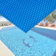 Bache à bulle été 400μ bleue pour piscine 5 x 8 m