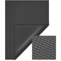 Bâche à bulles solaire rectangulaire pour piscine, 5 x 8 m, 120 μ, en pe, couleur noire, couverture piscine, chauffage piscine - Wiltec