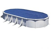 GRE - Bâche été a bulles de 180 μ pour piscine ovale de 7,30m x 3,75m