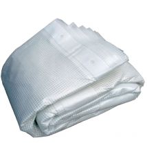 Maillestore - Bâche armée d'échafaudage anti-feu 200gr/m² Blanc 3.20m x 20m