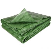 Bâche Armée Verte 160g/m² sans Œillets, Traitée Anti-UV et Étanche - 4 x 6 - Vert