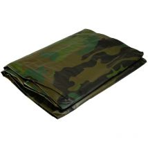 Bâche de camouflage militaire 1,8x3 m Verte et Noire Polyéthylène 140g/m² kz garden
