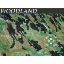 Bâche camouflage Woodland 1,9x3m, 100g/m²