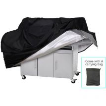 Ahlsen Bache Barbecue, Kit de revêtement de Barbecue, Couverture imperméable au Barbecue, Couvercle de Gril à gaz Lourd-Noir 145 x 61 x 117 cm"