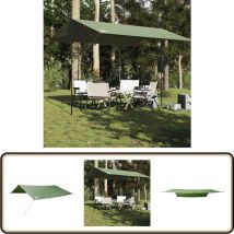 Bâche de camping vert 400x294 cm imperméable - Tente De Camping - Bâche Imperméable - Abri Extérieur - Protection Contre La Pluie - Tapis De Sol