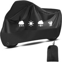 Bâche de moto, 210D imperméable, résistante aux uv, pour garage de moto, housse de moto résistante à l'hiver, extérieur, bâche de moto pour moto,