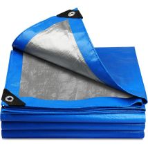 Freosen – Bâche De Protection Imperméable 4 M X 6 M 200g/m² – Œillets Renforcés – Polyéthylène Anti-uv – Couverture Pour Bois Et Extérieur