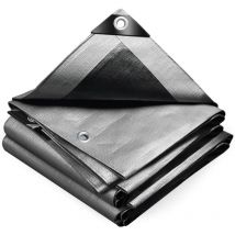 Bâche de Protection en Polyéthylène 240g/m² Bâche Imperméable Ultra Lourde et Résistante Revêtue des Deux côtés avec Oeillets en Aluminium Couverture