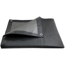 Bâche de protection grise ultra résistante - 200 g/m² - 6 x 12 mètres