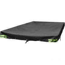Housse de remorque 214x122x13cm + ceinture en caoutchouc étanche Noir lbtn
