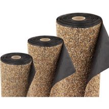 Bâche gravillonnée 14 m x 0,6 m de large pour les bords de cours d'eau de jardin, film pour bassin de jardin, bâche, couleur sable