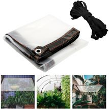 Bâche Imperméable Transparente avec Oeillets, Plusieurs tailles, Housse De Protection Pour Jardin - 300 × 500 cm