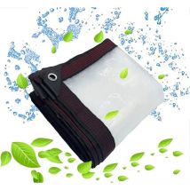 Bâche imperméable Transparente avec œillets-pour Meubles de Jardin-Utilisable en extérieur-Imperméable à la Pluie-Isolation des Plantes-Résistant à