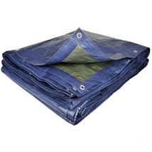 Bâche de Protection Polyéthylène 120g/m² – Utilisation Intérieure et Extérieure - 8 x 12 - Bleu