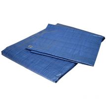 Bâche plastique 5 x 8 m bleue Polyéthylène 80g/m²