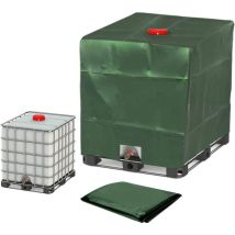Aiperq - Bâche pour Cuve 1000L ibc, Bâche de Réservoir d'eau Couvercle de Protection pour Réservoir Housse De Réservoir Anti-poussière Vert -120 x