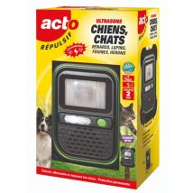 Retro - Répulsif Ultrasons chiens – chats – Renards – Lapins – Fouines - Hérons