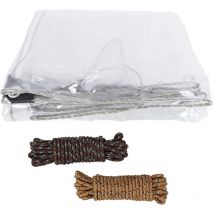 Bâche pvc transparente 3x5m Toile de jardin imperméable et transparente pour l'extérieur