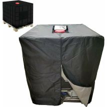 Vurahome - Couvercle De Réservoir D'Eau Ibc 1000 L Couvercle De Réservoir D'Eau De Pluie Avec Fermeture Éclair Coupe-vent Anti-uv Résistant À La 