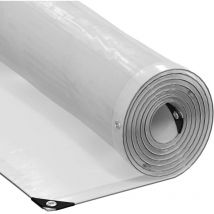 Bâche transparente avec œillets 12x12 m polyéthylène