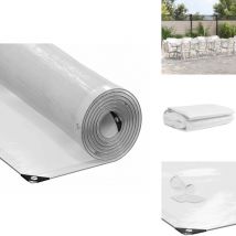 Bâche transparente avec œillets 2x8 m polyéthylène - Bâche Transparente - Bâches Transparentes - Bâche Claire - Bâche Transparente Robuste