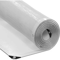 Bâche transparente avec œillets 5x10 m polyéthylène Vidaxl