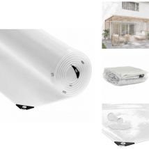 Bâche transparente avec œillets 5x10 m pvc - Bâche Transparente - Bâches Transparentes - Bâche Claire - Bâche Transparente Robuste