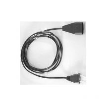 233.184 alimentation Rallonge 2.5 a noir 2.00 m H03VVH2-F 2X 0,75 mm² - Bachmann